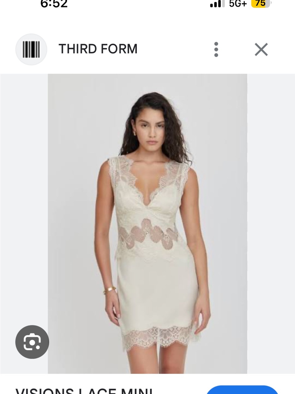 THIRD FORM visions Cream Lace Mini Dress size M